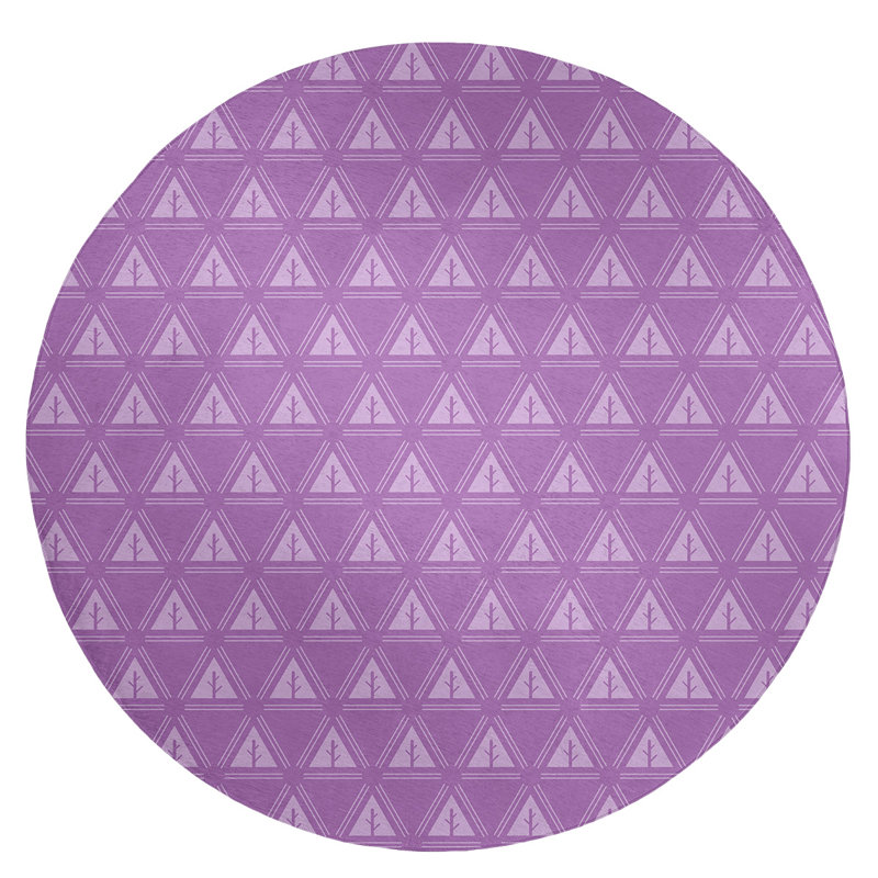 Chenille Geometric Indoor Rug, Round 5'