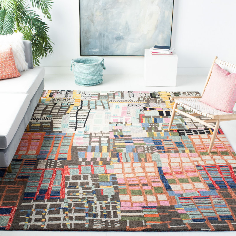 Tapis en laine touffeté à la main Sirak, Rectangle 4 pi x 6 pi