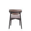 Chaise d'appoint en microfibre polie grise et finition noire, ensemble de 2