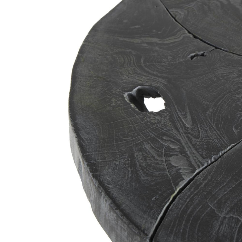 Table d'appoint géométrique en bois de teck Cole et Grey