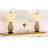 22.5" Compact Rattan Bedside Table Lamps with USB & Touch, Bulb Included-1634788564