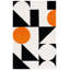 Rodeo Drive Wool Geometric Area Rug in Rust / Black-1828644996