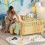 Lit plateforme simple en bois pour enfants avec rails de sécurité, base de lit pour tout-petits à profil bas pour garçons et filles-590767109-590767108