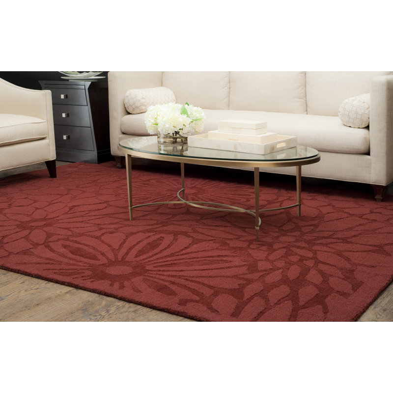 Tapis floral en laine touffeté à la main Martha Stewart, Rectangle 5 pi x 8 pi