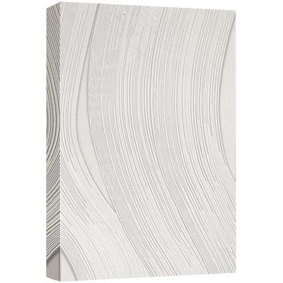 Géométrique, lignes grises et blanches, coup de pinceau, collage, formes abstraites, minimalisme, décoration murale nordique contemporaine sur toile