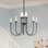  LED 2-Tier Traditional Chandelier with Layered Glass