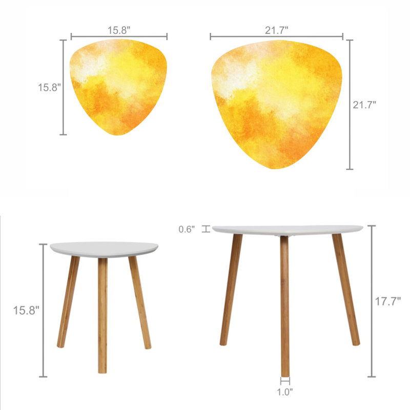 Ensemble de 2 tables gigognes Triangle Nesting