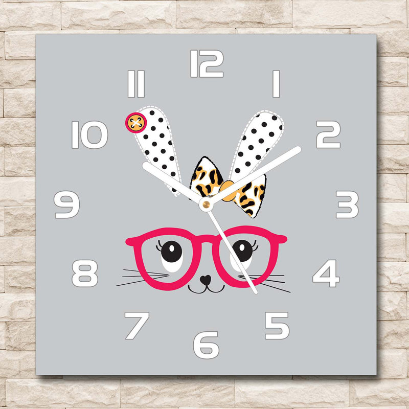 Harajan Glass Wall Clock, White