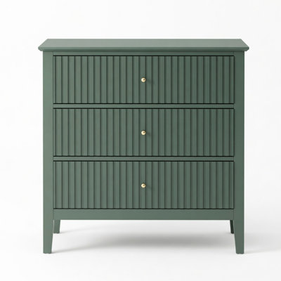 3-Drawer Nightstand, Large Modern Bedroom End Table