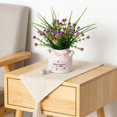  Fake Artificial Flowers Faux Silk Flowers Easily To Maintain Artificial Flower Bonsai Ideal for Home Decoration Office Desk Styling Shelf Decoration and Table Centerpiece Displays