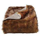 LHC Faux Fur Throw Blanket - 60x70 Hypoallergenic Premium Imitation Chinchilla Fur Cover with Luxurious Fake Mink Back by Lavish Home