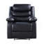 Fauteuil inclinable électrique en cuir synthétique noir