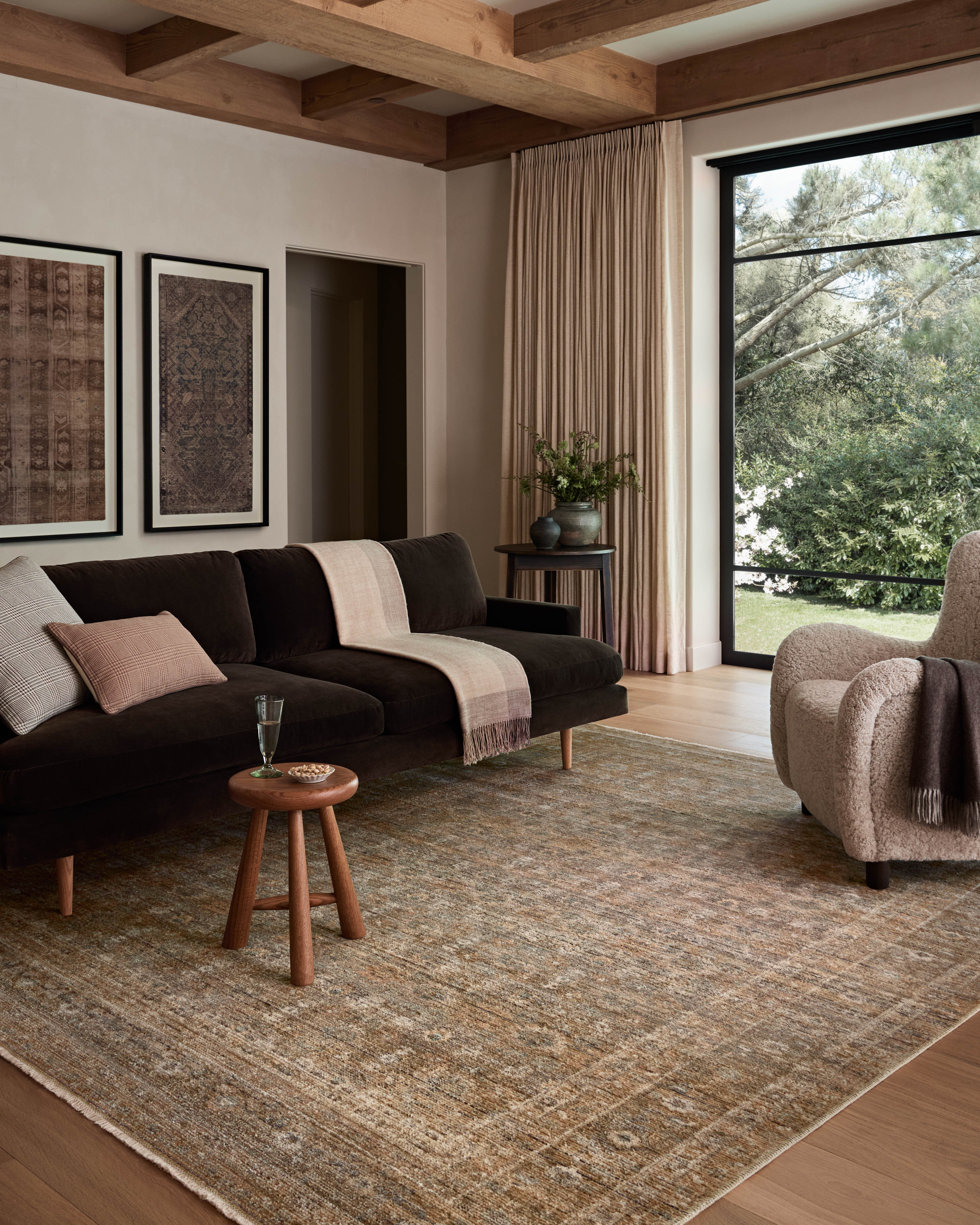 Amber Lewis x Loloi Molly Gold / Blue Area Rug & Reviews | Wayfair