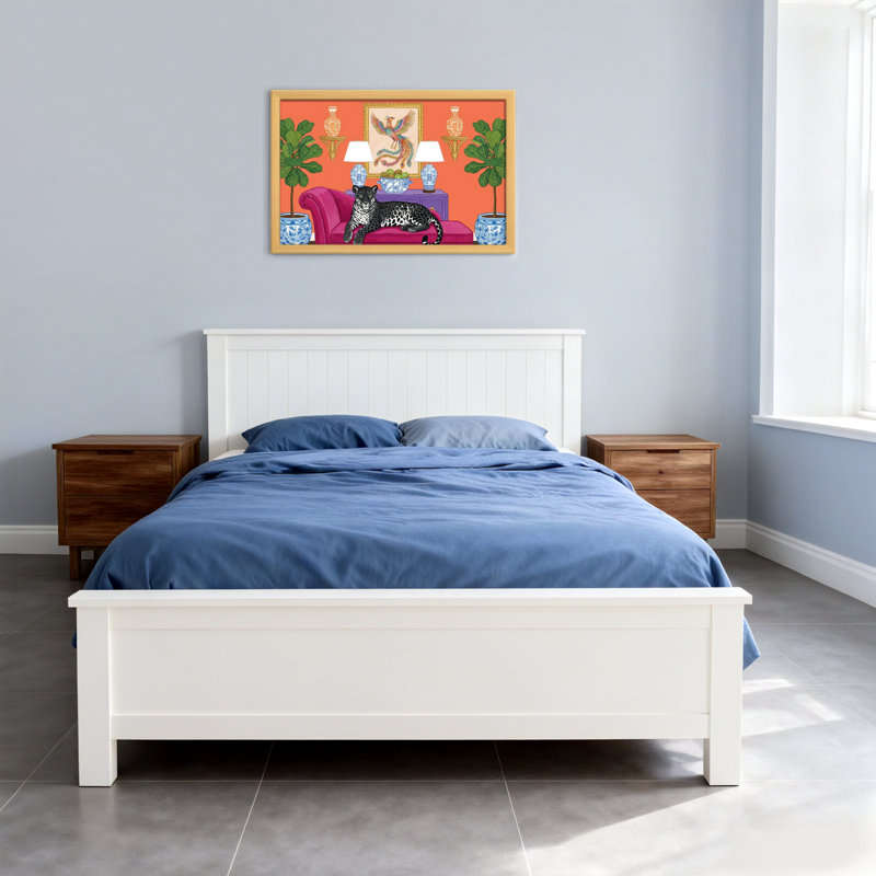 Animaux léopard exotique avec décor vibrant, H 16 po x l 24 po, Toile tendue, Ne s’applique pas
