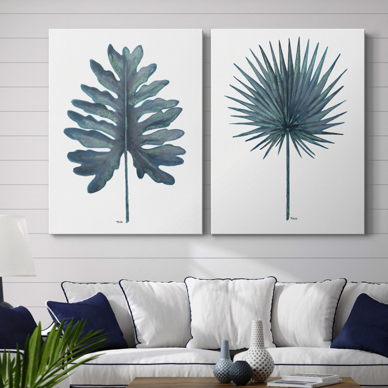 «Blue Oasis I», ensemble de 2 reproductions d'art, H 12 po x l 16 po x P 1 po, Toile tendue, Pas de tapis