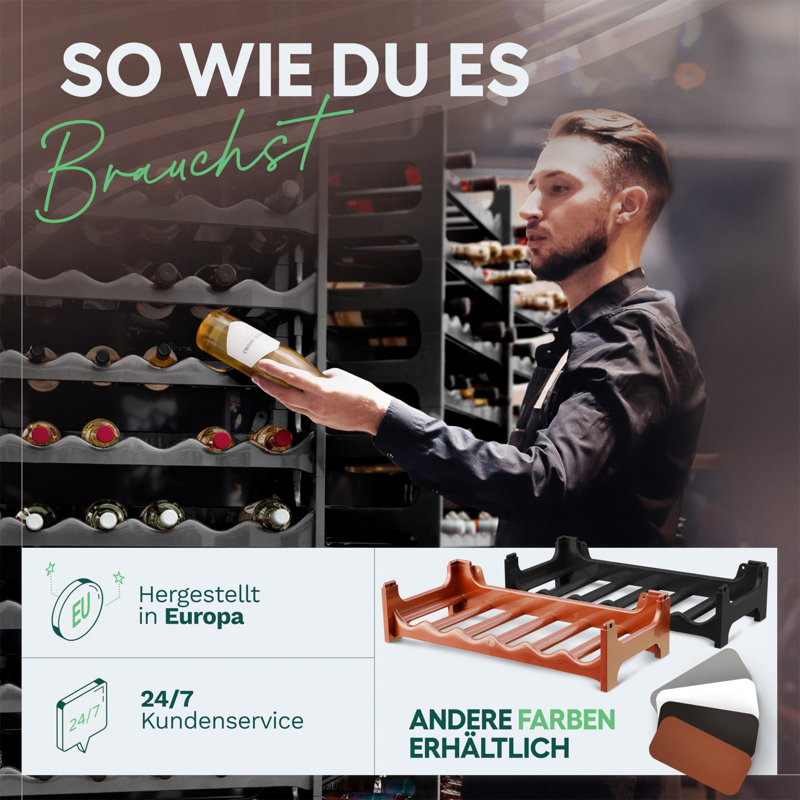 Asimakis Floor Wine Bottle Rack Black