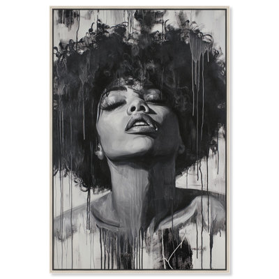 Depths of Silence Canvas Ebony Portrait Art by Art Remedy