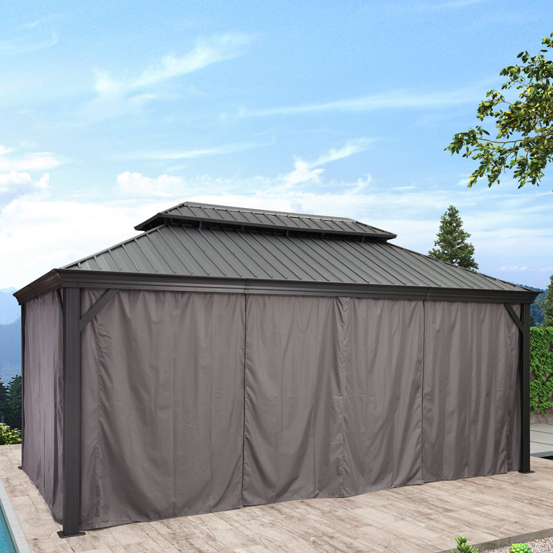 18 Ft. W X 12 Ft. D Aluminum Patio Gazebo