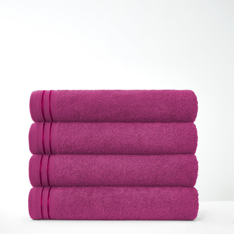 4pk Wilsford Bath Sheet 75x135, Pink