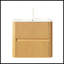 Meuble-lavabo mural flottant avec 2 tiroirs, lavabo en céramique blanche et finition grain de bois naturel, pré-assemblé pour une installation facile-2068121251