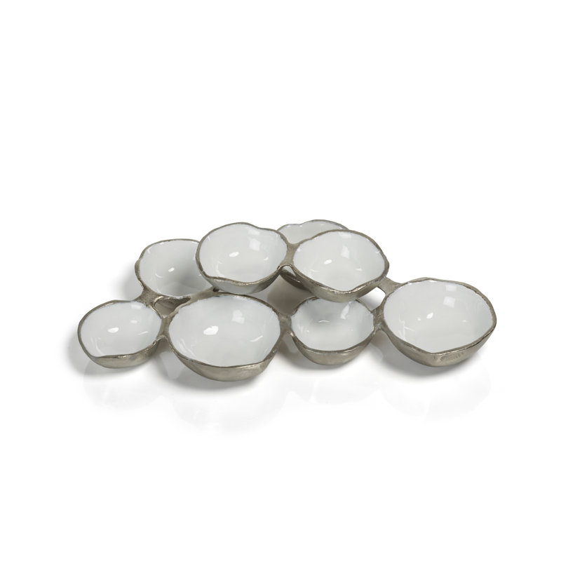 Nickel Multi-Tiered Round Serving Bowls Set