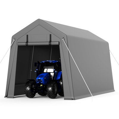 Portable Outdoor Storage Shed, Heavy-Duty Waterproof & UV-Proof Garage Shelter with Dual Roll-Up Doors & Ventilation for Motorcycle, Bike, Tools