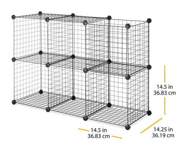 Work-It! Cube Storage Organizer, 6 Cubes, Stackable Portable Closet  Organizer Shelves