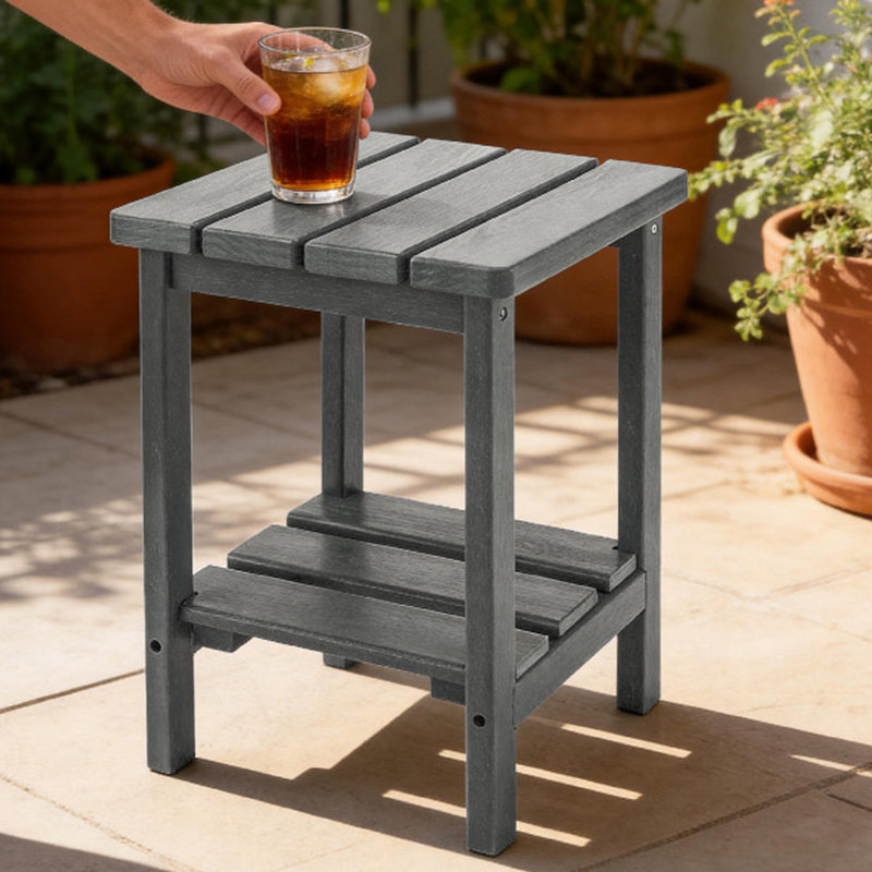 Table d'appoint extérieure All PEHD Adirondack, Gris