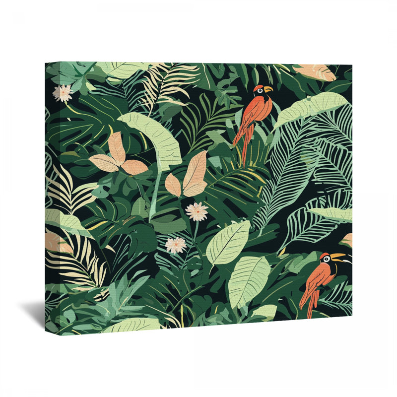 Décoration murale toile tropicale Rainforest, H 11 po x l 14 po