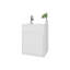 Meuble-lavabo flottant blanc avec lavabo et 1 porte-117825031