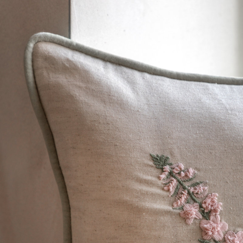 Floral Green Square Cushion