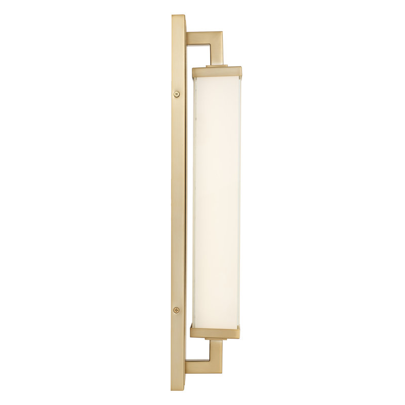 Barre d'éclairage de meuble-lavabo 22 po en laiton antique avec DEL intégrée, 1250 lumens, H 4,5 po x l 22 po x P 4 po
