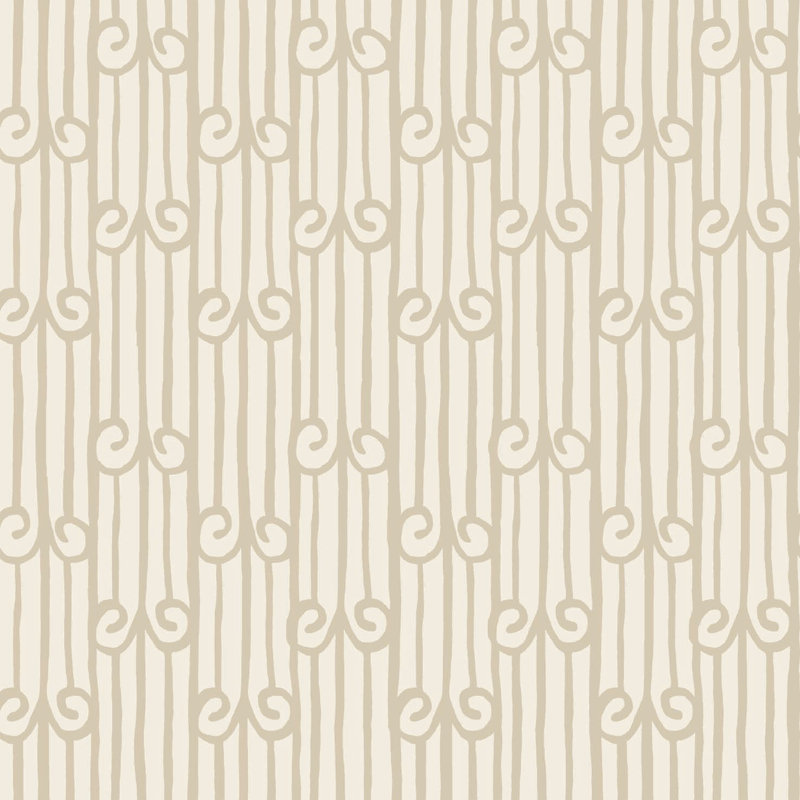 Matsuri 33' L x 20.5" W  Wallpaper Roll, Tan/Cream