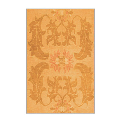 Tapis orange en chenille / polyester tissé à la machine Macheal