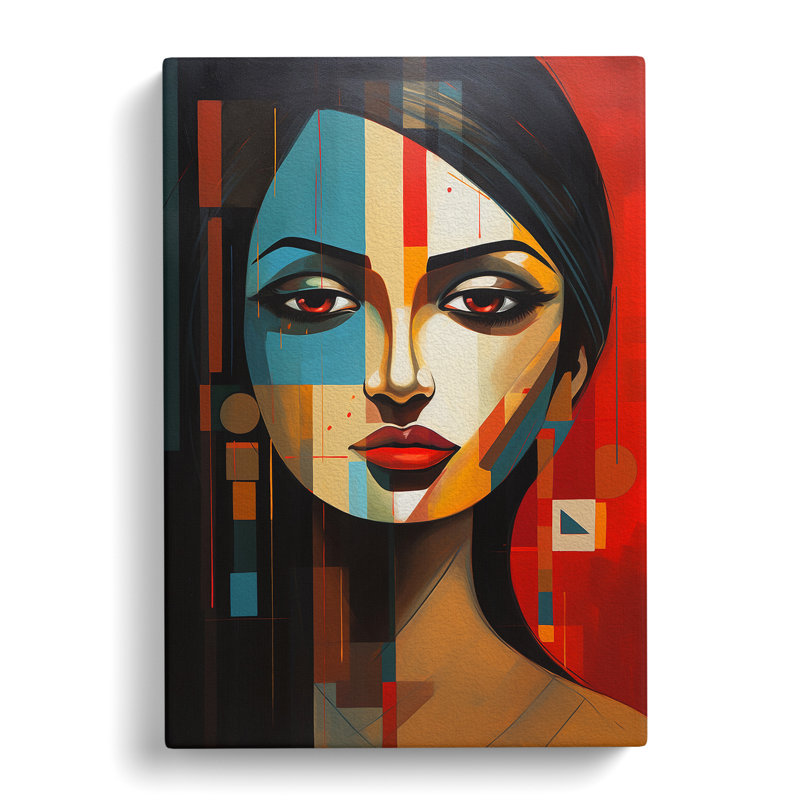 Indian Woman Constructivism - No Frame Print, 50cm H x 35cm W x 3cm D
