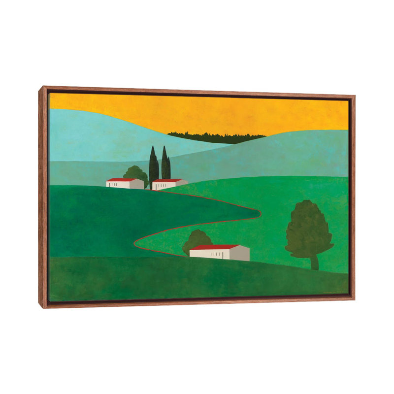 Dafna by Itzu Rimmer - Painting on Canvas, 66.04 cm H x 45.72 cm W, Classic Brown Wood Framed