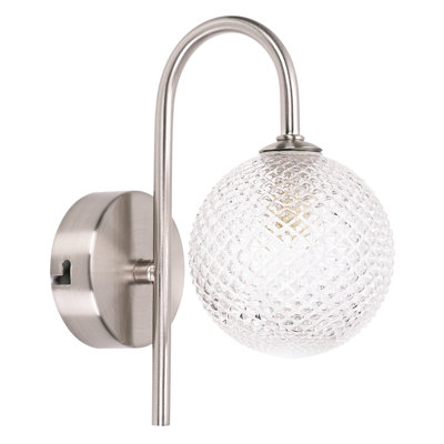 Abbegale Glass Armed Sconce