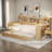 Multifunctional Wooden Daybed With Storage Shelves, Study Desk And Trundle-1806765191-1806765185