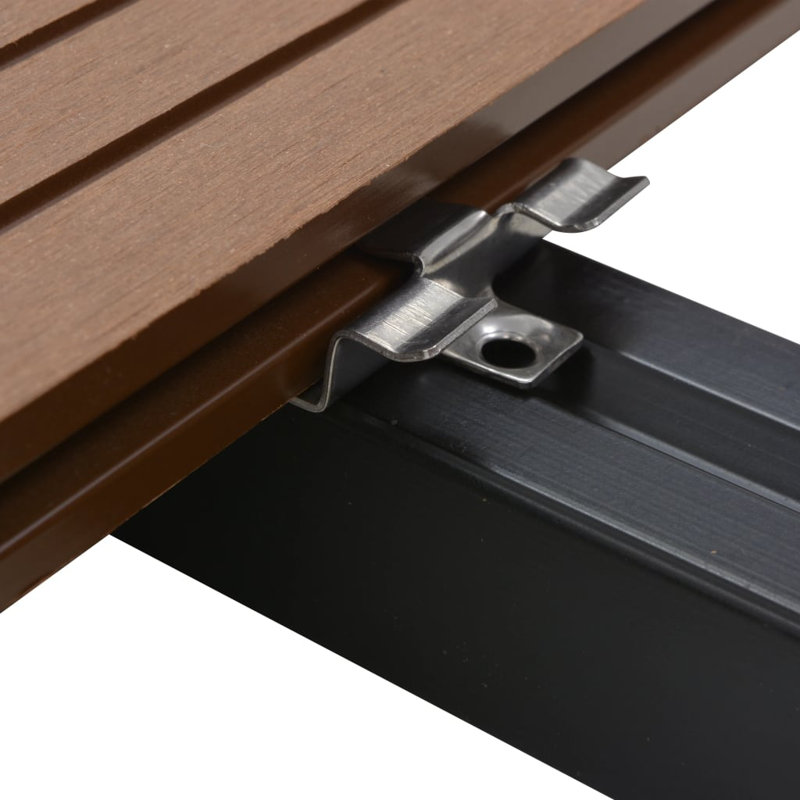 Pinces pour terrasse Adalyne avec 200 vis en acier inoxydable