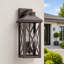 Applique murale d'extérieur en fer trempé bronze huilé 22 po avec capteur de mouvement et crépuscule à l'aube-129578550-129578551