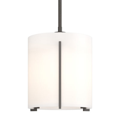 Exos 1 - Light Single Cylinder Pendant with Opal Shade