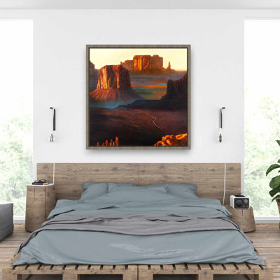 Toile Monument Valley Tribal Park | Cadre moderne brun