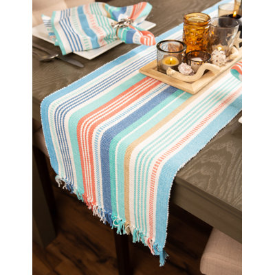 Museerah Stripe Fringed Table Runner