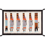 Tuscany Hand Knotted Wool Area Rug in Ivory/Orange/Gray