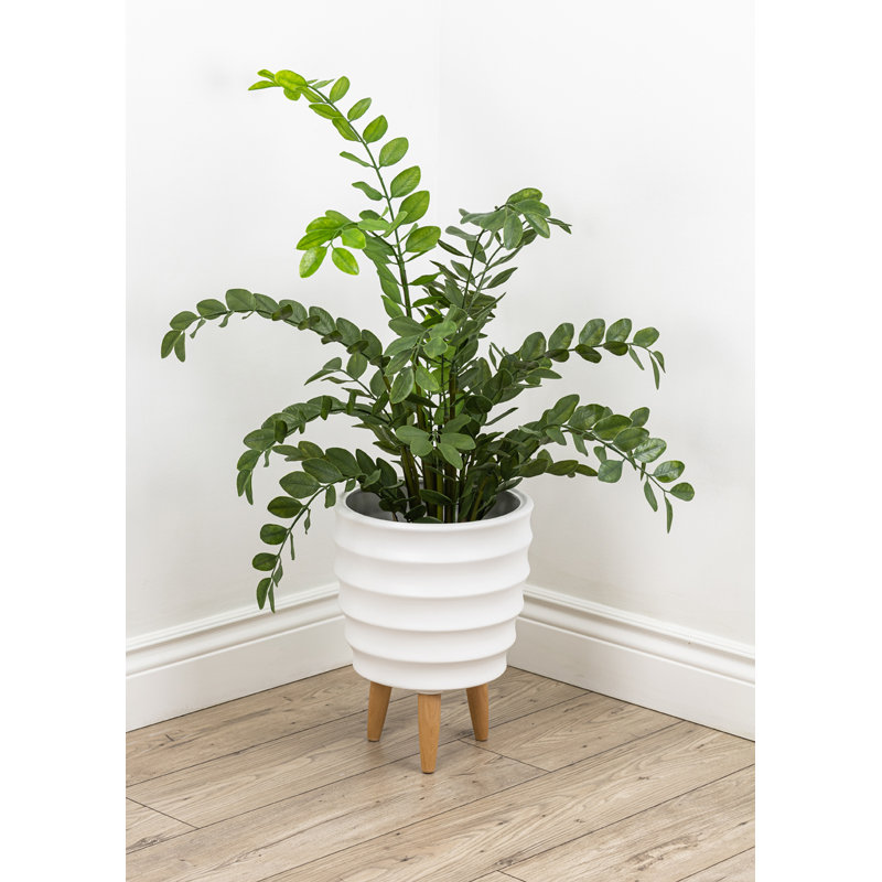 Faux motif botanique au fini vert, hauteur de 34 po