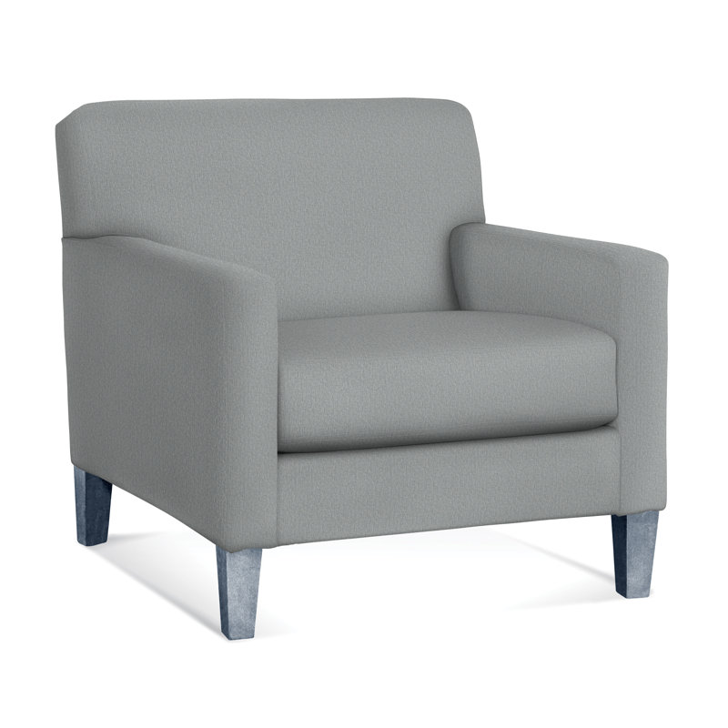 Tampa Armchair, Light Blue Performance Fabric; 0851-55, Frost White