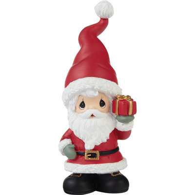 Precious Moments Christmas Santa Holding a Present Miniature Figurine 3 Inch