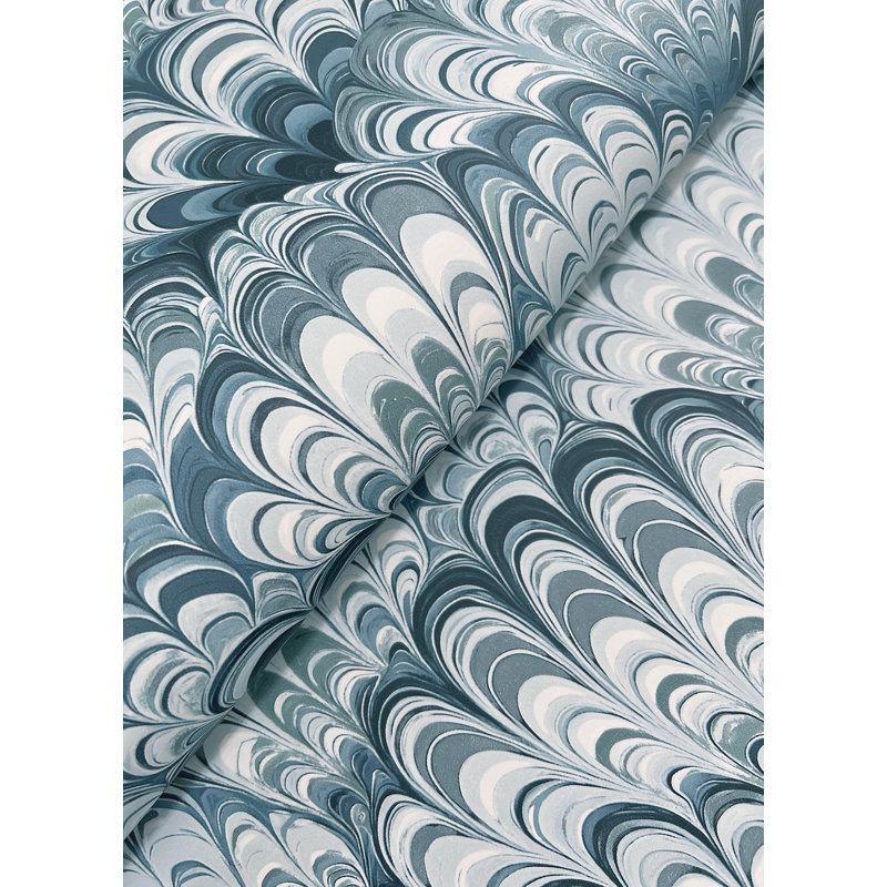 Papier peint Octavia, Bleu