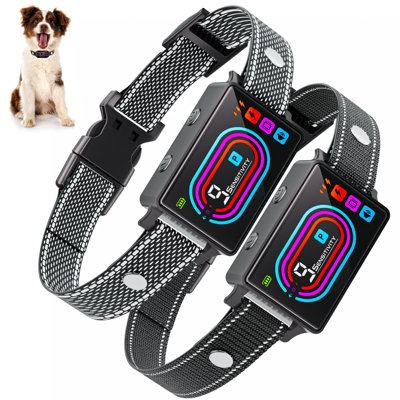 Dog Bark Collar 2 Pack, 2025 Smart Bark Collars For Dogs Large Medium Small 5-130 Lbs, Bark Collar 9 Adjustable Sensitivity 5 Training Modes, Anti-Bar