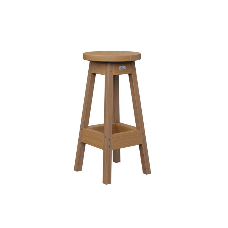 Tabouret de bar d'extérieur Berlin Gardens, Teck naturel, Acajou antique
